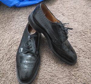 Church's Black Leather Brogue Derby Shoes  10US UK 90